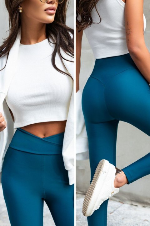 Morskie elastyczne legginsy push-up Wish Morskie elastyczne legginsy push-up Wish