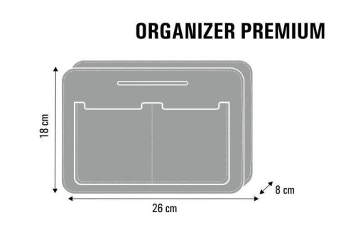 Organizer filcowy do torebki antracyt - Diuna Organizer filcowy do torebki antracyt - Diuna