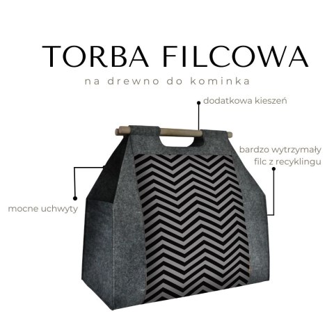 Torba na drewno kominkowe - ZIGZAG Torba na drewno kominkowe - ZIGZAG