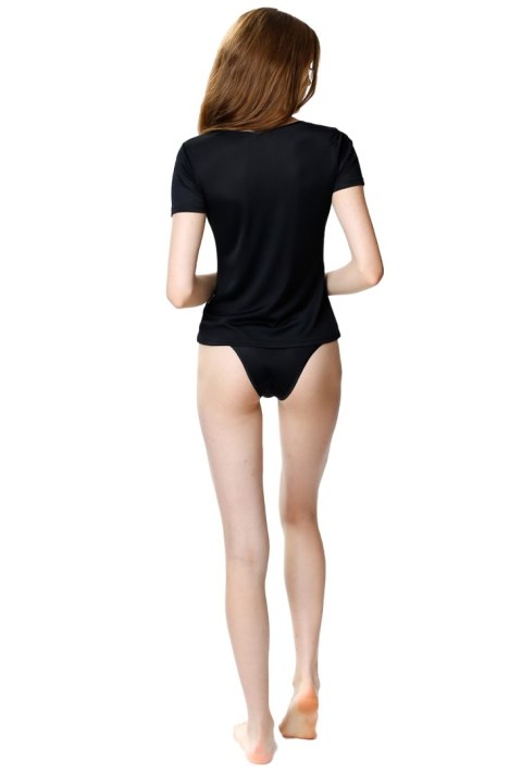 Czarny T-shirt damski Lara klasyczny : Kolor - Czarny, Rozmiar - 42