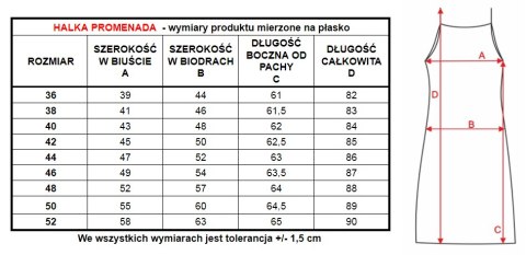 Halka damska Promenada z cienkim ramiączkiem