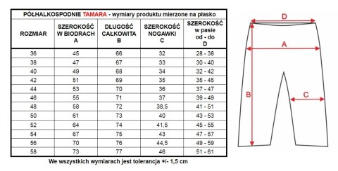 Klasyczne półhalkospodnie damskie Tamara : Kolor - Ecru, Rozmiar - 54 Klasyczne półhalkospodnie damskie Tamara : Kolor - Ecru, Rozmiar - 54