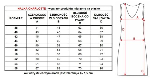 Krótka halka na szerokich ramiączkach Charlotte