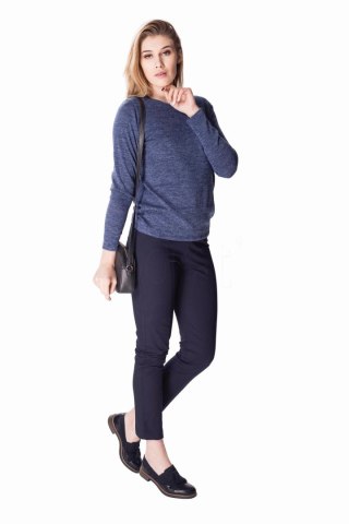 Niebieski sweter damski Luigi z miękkiej dzianiny : Kolor - Niebieski, Rozmiar - 36