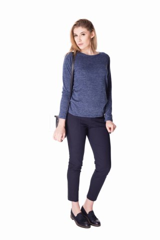 Niebieski sweter damski Luigi z miękkiej dzianiny : Kolor - Niebieski, Rozmiar - 36