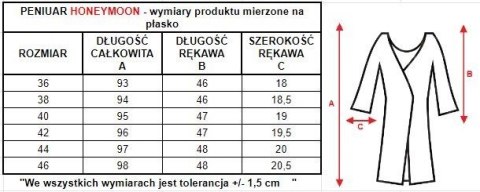 Biały peniuar damski Honeymoon na guziczek : Kolor - Biały, Rozmiar - 44 Biały peniuar damski Honeymoon na guziczek : Kolor - Biały, Rozmiar - 44