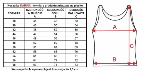 Elegancka koszulka damska Karina podkoszulek : Kolor - Ecru, Rozmiar - 58 Elegancka koszulka damska Karina podkoszulek : Kolor - Ecru, Rozmiar - 58