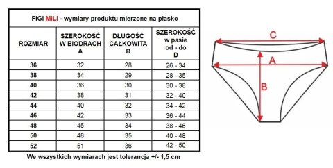 Damskie figi Mili z wysokim stanem : Kolor - Czarny, Rozmiar - 42 Damskie figi Mili z wysokim stanem : Kolor - Czarny, Rozmiar - 42