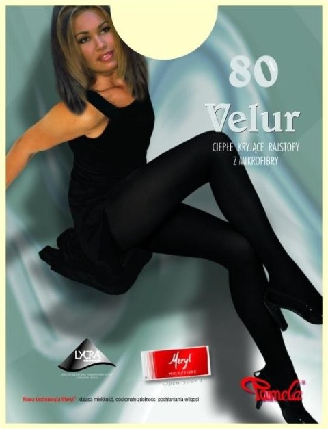 Ciepłe Rajstopy VELUR 80 Den : Kolor - Siena, Rozmiar - 2 Ciepłe Rajstopy VELUR 80 Den : Kolor - Siena, Rozmiar - 2
