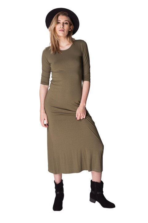 Długa zielona sukienka Boho z miękkiego materiału : Kolor - Zgniła Zieleń, Rozmiar - 42 Długa zielona sukienka Boho z miękkiego materiału : Kolor - Zgniła Zieleń, Rozmiar - 42