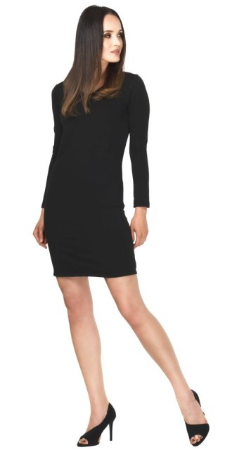 Elegancka tunika damska Molly bawełniana : Kolor - Czarny, Rozmiar - 40