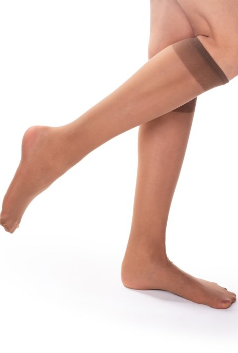 Podkolanówki Damskie Elastic 15 Den : Kolor - Ochra 1, Rozmiar - uniwersalny Podkolanówki Damskie Elastic 15 Den : Kolor - Ochra 1, Rozmiar - uniwersalny