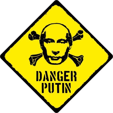 TABLICZKA DANGER PUTIN - 24x24 cm TABLICZKA DANGER PUTIN - 24x24 cm
