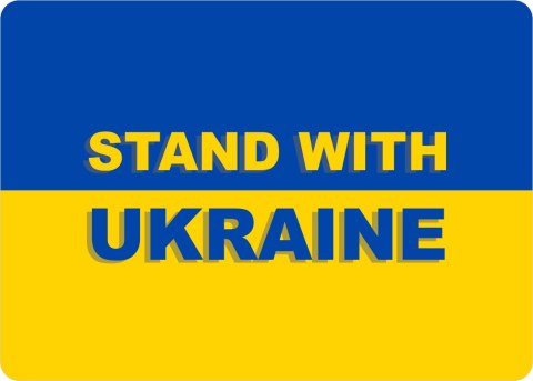 TABLICZKA STAND WITH UKRAINE - 20x28 cm TABLICZKA STAND WITH UKRAINE - 20x28 cm