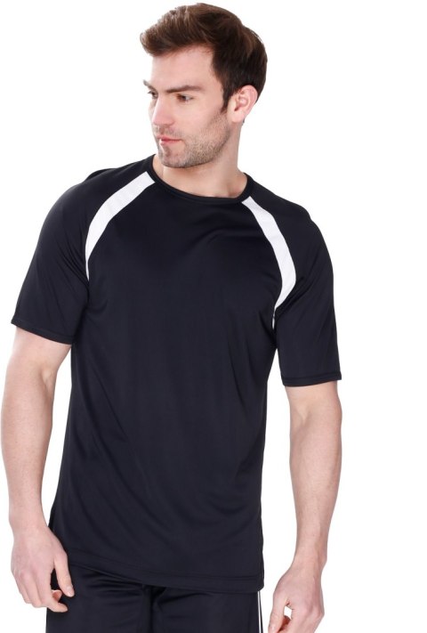 Dwukolorowy T-shirt męski Energy z krótkim rękawem : Kolor - Czarny + Biały, Rozmiar - 56/XXL Dwukolorowy T-shirt męski Energy z krótkim rękawem : Kolor - Czarny + Biały, Rozmiar - 56/XXL