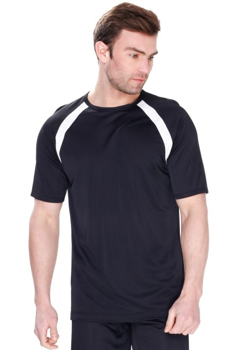Dwukolorowy T-shirt męski Energy z krótkim rękawem : Kolor - Czarny + Biały, Rozmiar - 56/XXL Dwukolorowy T-shirt męski Energy z krótkim rękawem : Kolor - Czarny + Biały, Rozmiar - 56/XXL