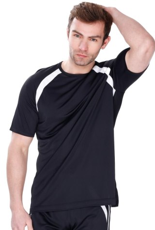 Dwukolorowy T-shirt męski Energy z krótkim rękawem