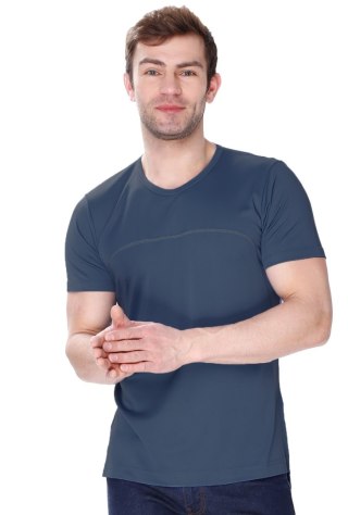 Koszulka męska James z jedwabiu wiskozowego : Kolor - Grafitowy, Rozmiar - 54/XL