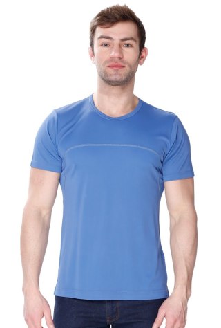 Koszulka męska James z jedwabiu wiskozowego : Kolor - Jeans, Rozmiar - 50/M