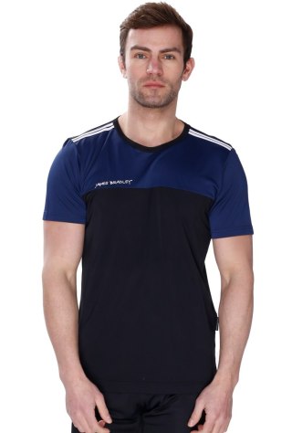 Sportowy T-shirt męski Fit Boy termoaktywny : Kolor - Czarny + Granatowy, Rozmiar - 50/M
