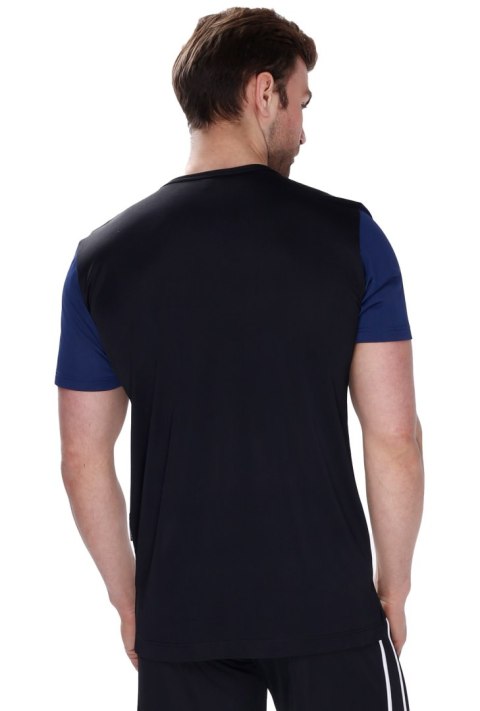 Sportowy T-shirt męski Fit Boy termoaktywny : Kolor - Czarny + Granatowy, Rozmiar - 52/L Sportowy T-shirt męski Fit Boy termoaktywny : Kolor - Czarny + Granatowy, Rozmiar - 52/L