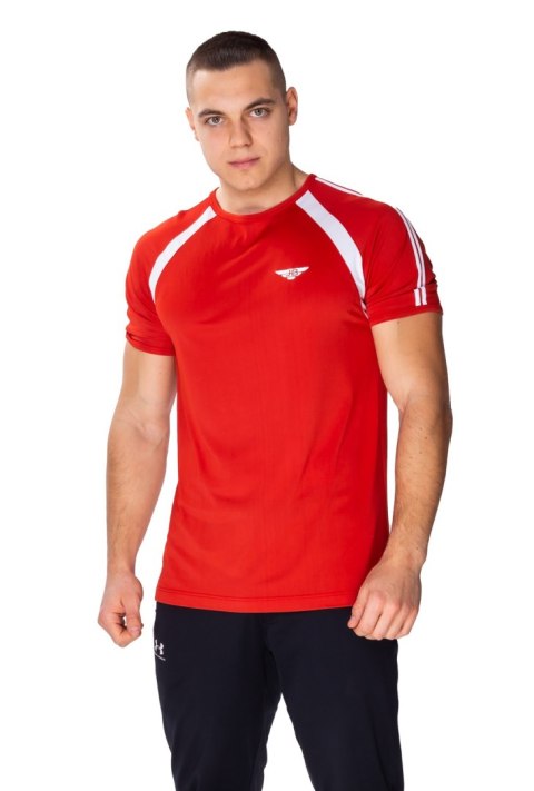 Czerwono-biały T-shirt męski Jumper : Kolor - Czerwony + Biały, Rozmiar - 52/L Czerwono-biały T-shirt męski Jumper : Kolor - Czerwony + Biały, Rozmiar - 52/L