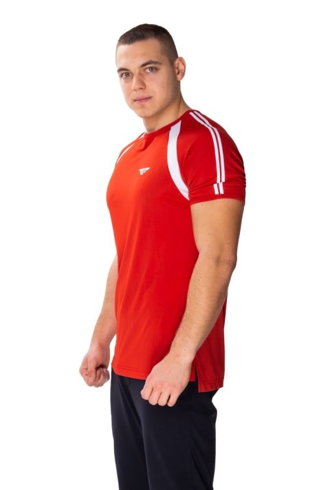 Czerwono-biały T-shirt męski Jumper : Kolor - Czerwony + Biały, Rozmiar - 54/XL Czerwono-biały T-shirt męski Jumper : Kolor - Czerwony + Biały, Rozmiar - 54/XL