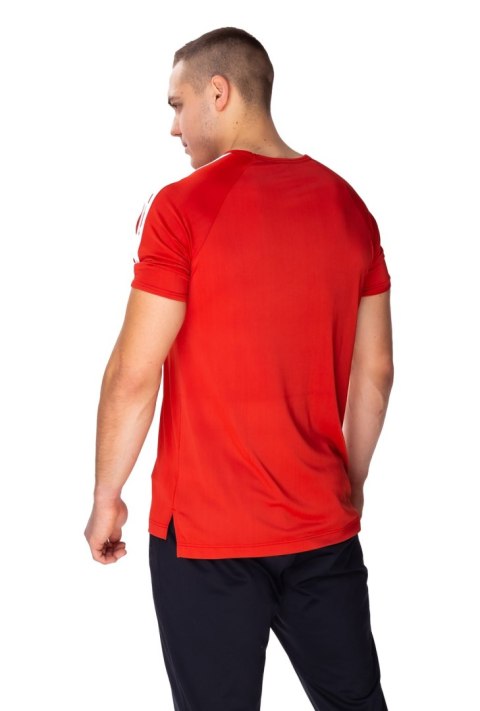 Czerwono-biały T-shirt męski Jumper : Kolor - Czerwony + Biały, Rozmiar - 54/XL Czerwono-biały T-shirt męski Jumper : Kolor - Czerwony + Biały, Rozmiar - 54/XL