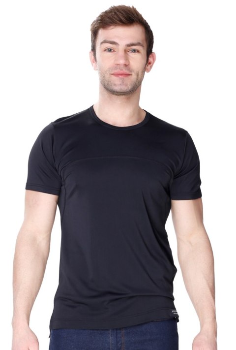 Koszulka męska James z jedwabiu wiskozowego : Kolor - Czarny, Rozmiar - 54/XL Koszulka męska James z jedwabiu wiskozowego : Kolor - Czarny, Rozmiar - 54/XL