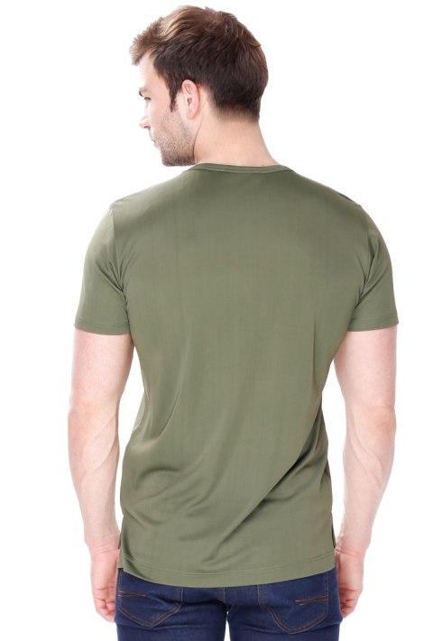 Koszulka męska James z jedwabiu wiskozowego : Kolor - Oliwkowy, Rozmiar - 54/XL Koszulka męska James z jedwabiu wiskozowego : Kolor - Oliwkowy, Rozmiar - 54/XL