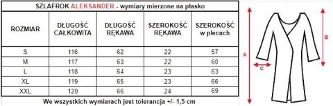Elegancki szlafrok męski Aleksander : Kolor - Granatowy, Rozmiar - 52/L Elegancki szlafrok męski Aleksander : Kolor - Granatowy, Rozmiar - 52/L