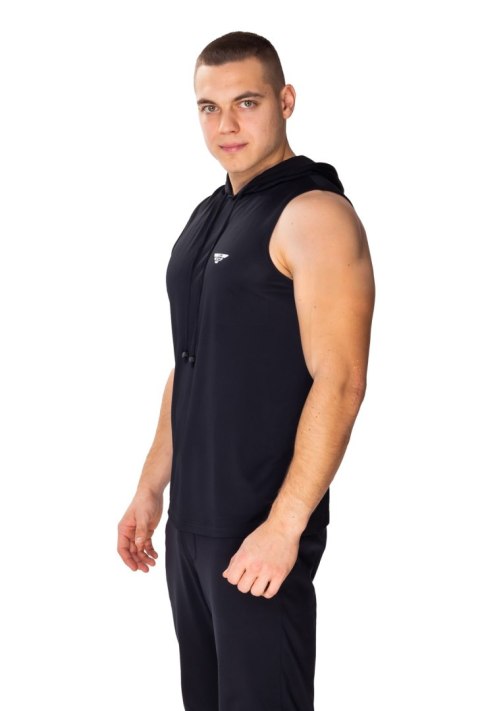 Granatowy Tanktop Streetmaster koszulka z kapturem : Kolor - Czarny + Czarny, Rozmiar - XL Granatowy Tanktop Streetmaster koszulka z kapturem : Kolor - Czarny + Czarny, Rozmiar - XL