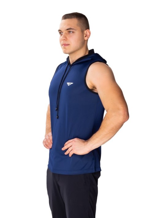Granatowy Tanktop Streetmaster koszulka z kapturem : Kolor - Granat + Czarny, Rozmiar - L Granatowy Tanktop Streetmaster koszulka z kapturem : Kolor - Granat + Czarny, Rozmiar - L
