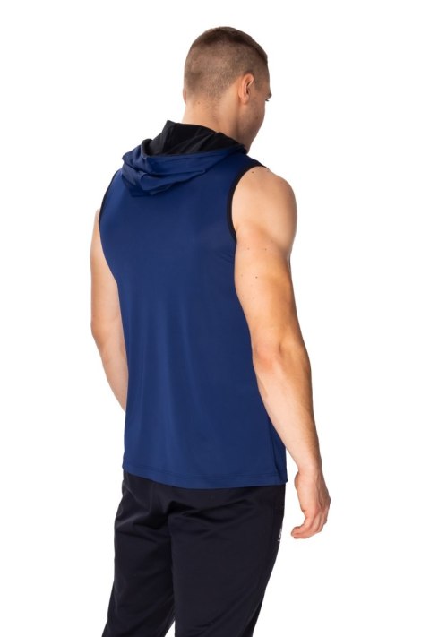 Granatowy Tanktop Streetmaster koszulka z kapturem : Kolor - Granat + Czarny, Rozmiar - L Granatowy Tanktop Streetmaster koszulka z kapturem : Kolor - Granat + Czarny, Rozmiar - L