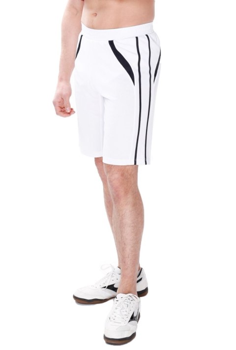 Krótkie sportowe spodenki męskie Jumper : Kolor - BIały - Czarny, Rozmiar - 48/S Krótkie sportowe spodenki męskie Jumper : Kolor - BIały - Czarny, Rozmiar - 48/S