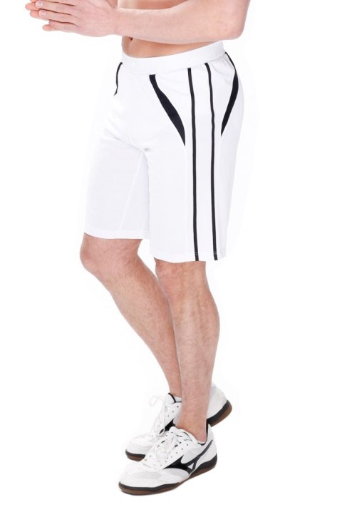 Krótkie sportowe spodenki męskie Jumper : Kolor - BIały - Czarny, Rozmiar - 56/XXL Krótkie sportowe spodenki męskie Jumper : Kolor - BIały - Czarny, Rozmiar - 56/XXL