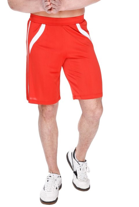 Krótkie sportowe spodenki męskie Jumper : Kolor - Czerwony + Biały, Rozmiar - 48/S Krótkie sportowe spodenki męskie Jumper : Kolor - Czerwony + Biały, Rozmiar - 48/S