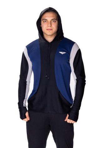 Męska bluza Streetmaster z długim rękawem : Kolor - Granat + Szary + Czarny, Rozmiar - XL