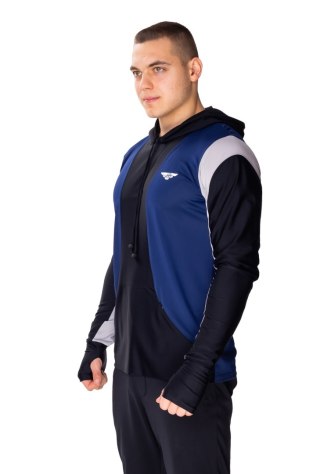 Męska bluza Streetmaster z długim rękawem : Kolor - Granat + Szary + Czarny, Rozmiar - XL