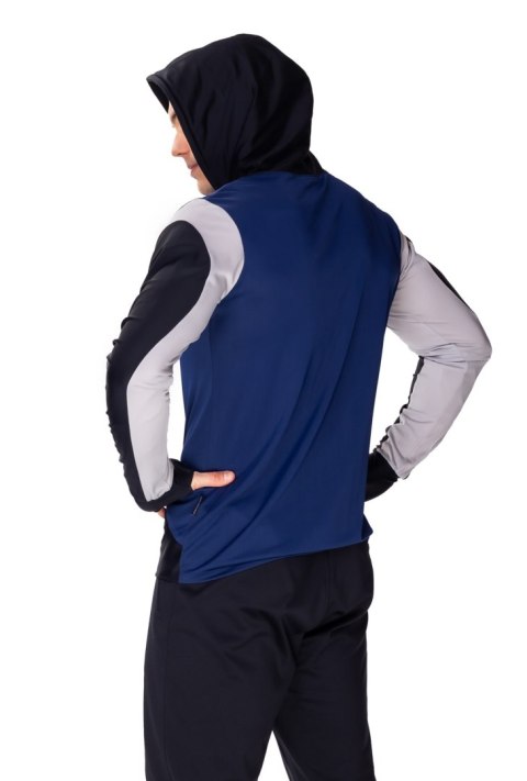 Męska bluza Streetmaster z długim rękawem : Kolor - Granat + Szary + Czarny, Rozmiar - M Męska bluza Streetmaster z długim rękawem : Kolor - Granat + Szary + Czarny, Rozmiar - M