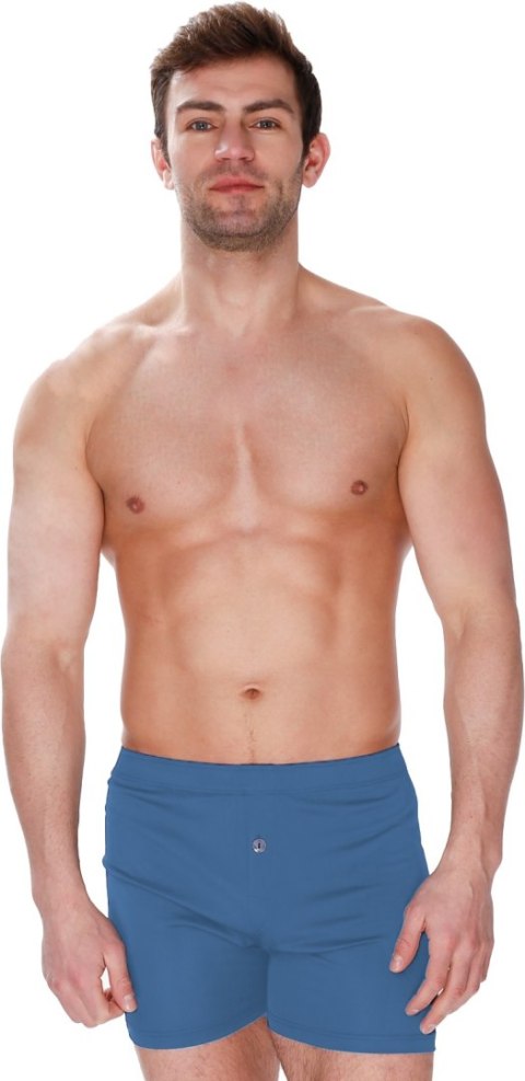 Spodenki męskie Fragile z guziczkiem : Kolor - Jeans, Rozmiar - 50/M Spodenki męskie Fragile z guziczkiem : Kolor - Jeans, Rozmiar - 50/M