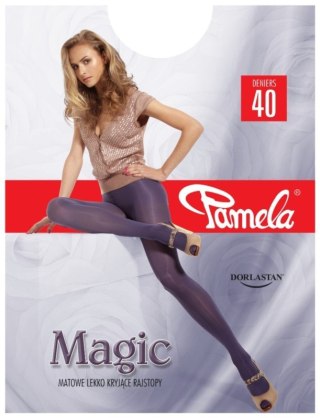 Delikatnie kryjące rajstopy MAGIC 40 DEN : Kolor - Czarny, Rozmiar - 2