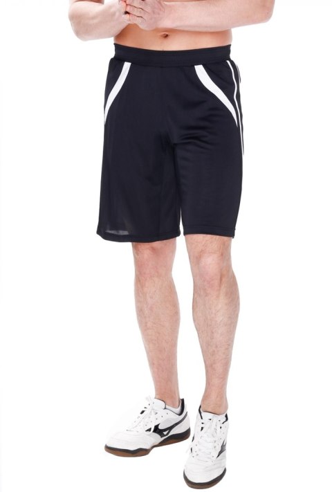 Krótkie sportowe spodenki męskie Jumper : Kolor - Czarny + Biały, Rozmiar - 54/XL Krótkie sportowe spodenki męskie Jumper : Kolor - Czarny + Biały, Rozmiar - 54/XL