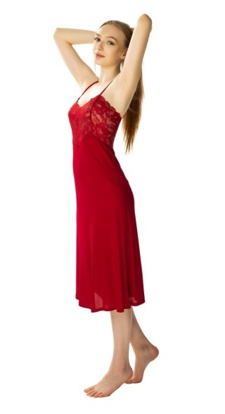 Szykowna koszula nocna Flamenco : Kolor - Burgundowy, Rozmiar - 46