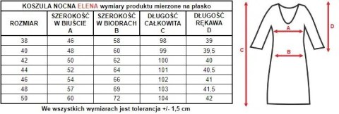 Koszula nocna damska Elena wygodna : Kolor - Ciemny Różowy, Rozmiar - 38 Koszula nocna damska Elena wygodna : Kolor - Ciemny Różowy, Rozmiar - 38