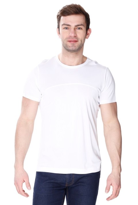 Koszulka męska James z jedwabiu wiskozowego : Kolor - Biały, Rozmiar - 54/XL Koszulka męska James z jedwabiu wiskozowego : Kolor - Biały, Rozmiar - 54/XL