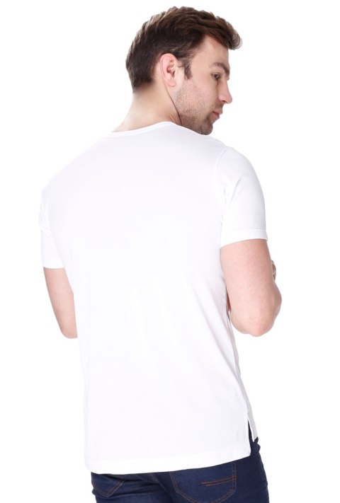 Koszulka męska James z jedwabiu wiskozowego : Kolor - Biały, Rozmiar - 54/XL Koszulka męska James z jedwabiu wiskozowego : Kolor - Biały, Rozmiar - 54/XL