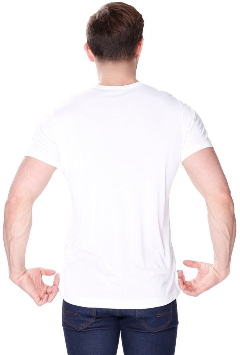 Koszulka męska James z jedwabiu wiskozowego : Kolor - Biały, Rozmiar - 54/XL Koszulka męska James z jedwabiu wiskozowego : Kolor - Biały, Rozmiar - 54/XL