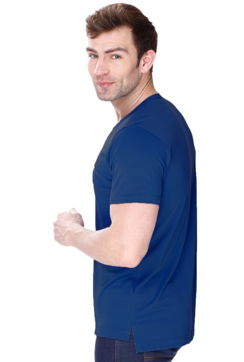 Koszulka męska James z jedwabiu wiskozowego : Kolor - Granatowy, Rozmiar - 54/XL Koszulka męska James z jedwabiu wiskozowego : Kolor - Granatowy, Rozmiar - 54/XL