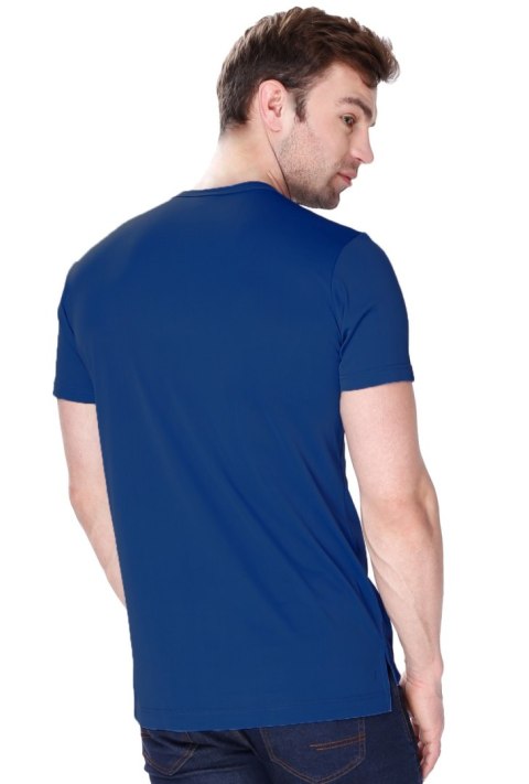Koszulka męska James z jedwabiu wiskozowego : Kolor - Granatowy, Rozmiar - 54/XL Koszulka męska James z jedwabiu wiskozowego : Kolor - Granatowy, Rozmiar - 54/XL